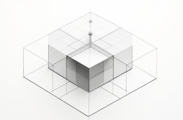 Geometric construction exercise demonstrating proportion and measurement techniques